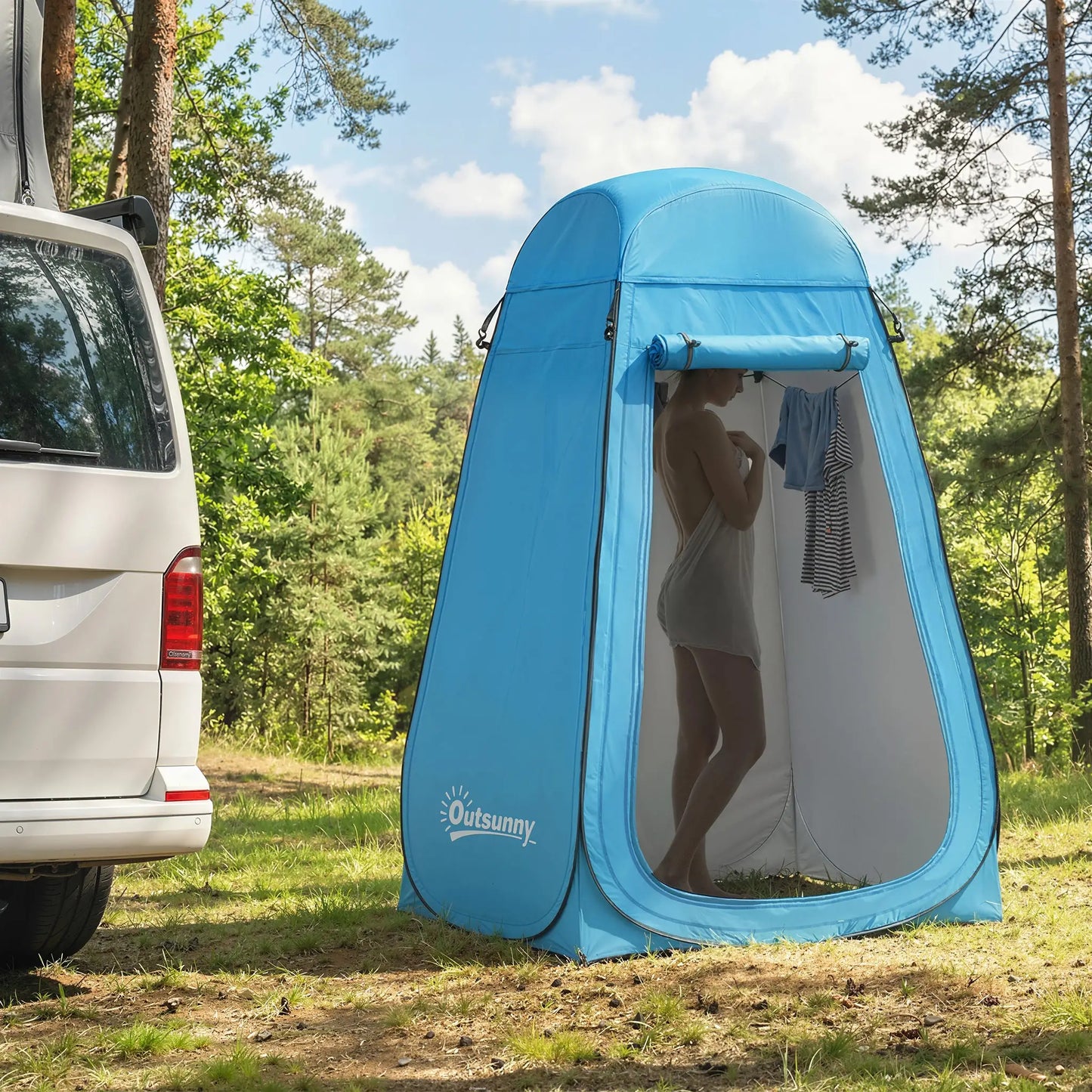 Pop Up Shower Tent, Portable Privacy Room, Blue Camping Tents at Gallery Canada