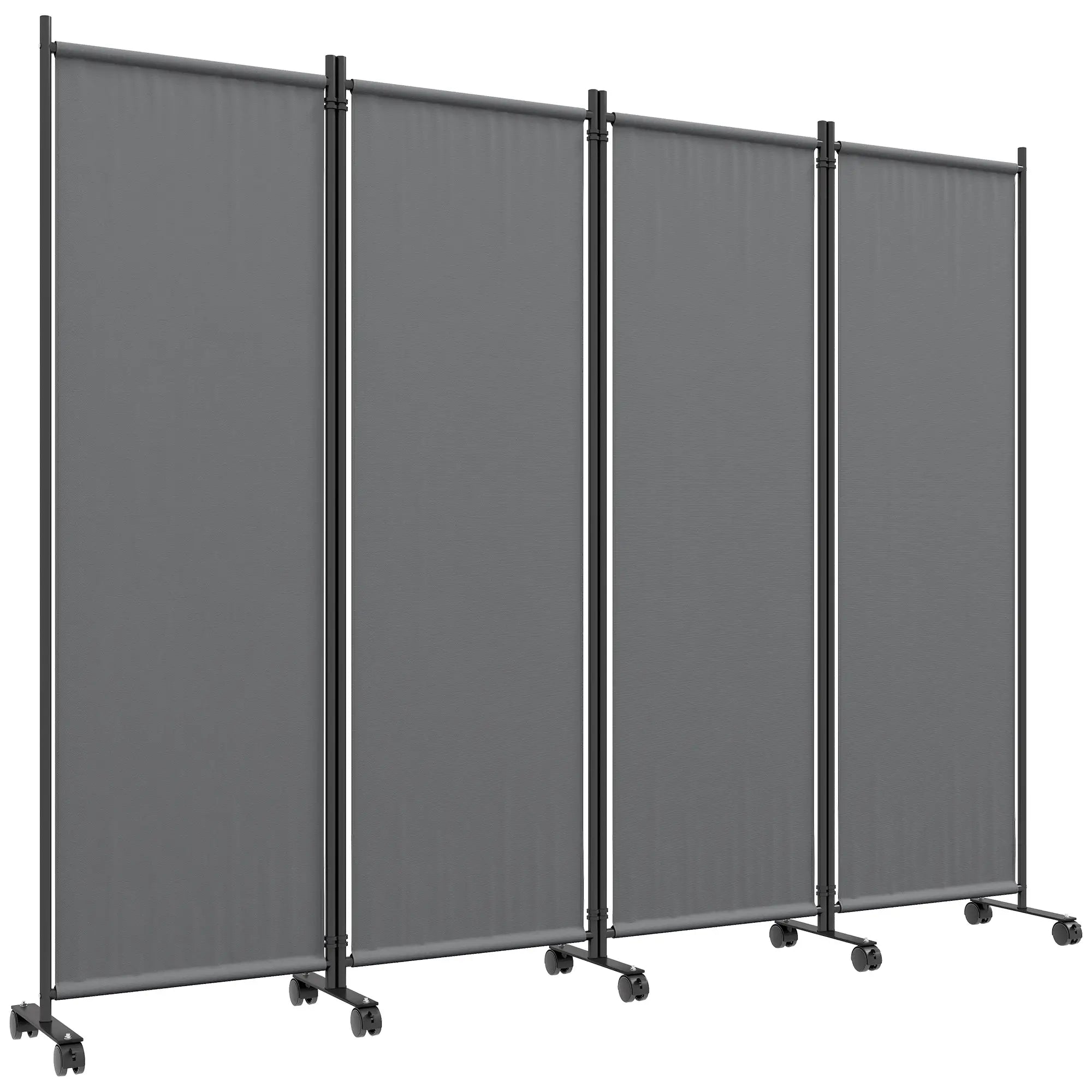 Folding Room Divider with Castor Wheels, Rolling Privacy Screen for Patio Backyard Pool Hot Tub, 5.6ft Tall Side Awnings at Gallery Canada
