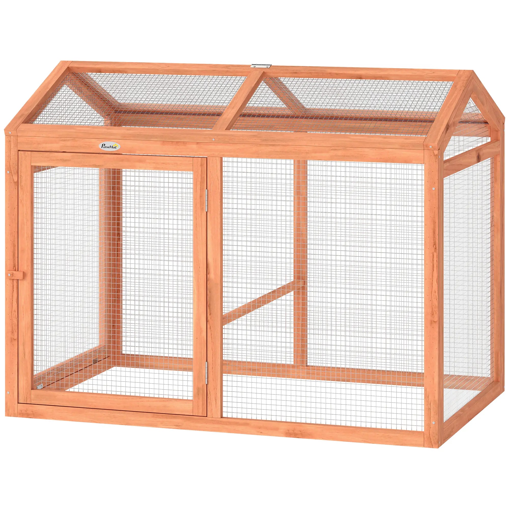 Wooden Chicken Run, Outdoor Coop With Perch, Dual Doors, Hen House Rabbit Hutch Chicken Coops Orange at Gallery Canada