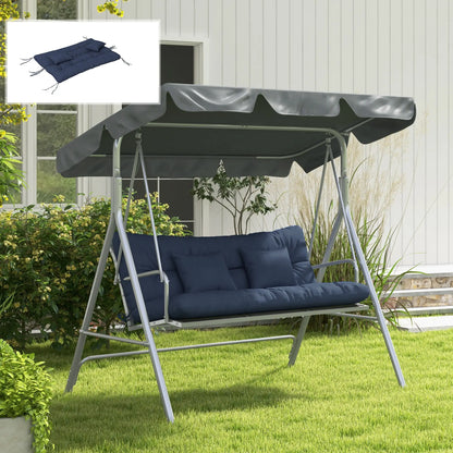 4-Piece Patio Chair Cushion Set, with Ties, Navy Blue Patio Chair Cushions at Gallery Canada