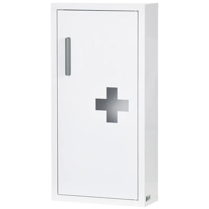 Wall Mount Medicine Cabinet, 2 Shelves, Steel Frame, Magnetic Door, White Mirror Medicine Cabinets at Gallery Canada