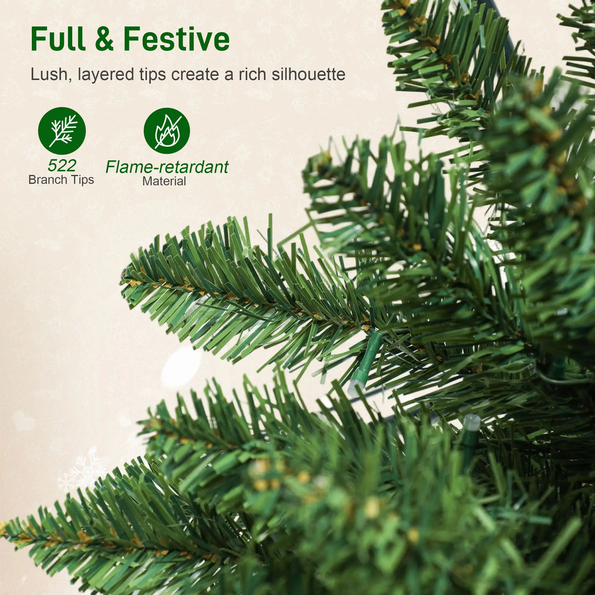 7.5ft Christmas Tree, Colorful DIY LEDs, Hinged Pencil, Remote, Timer, Green Pencil Christmas Trees at Gallery Canada