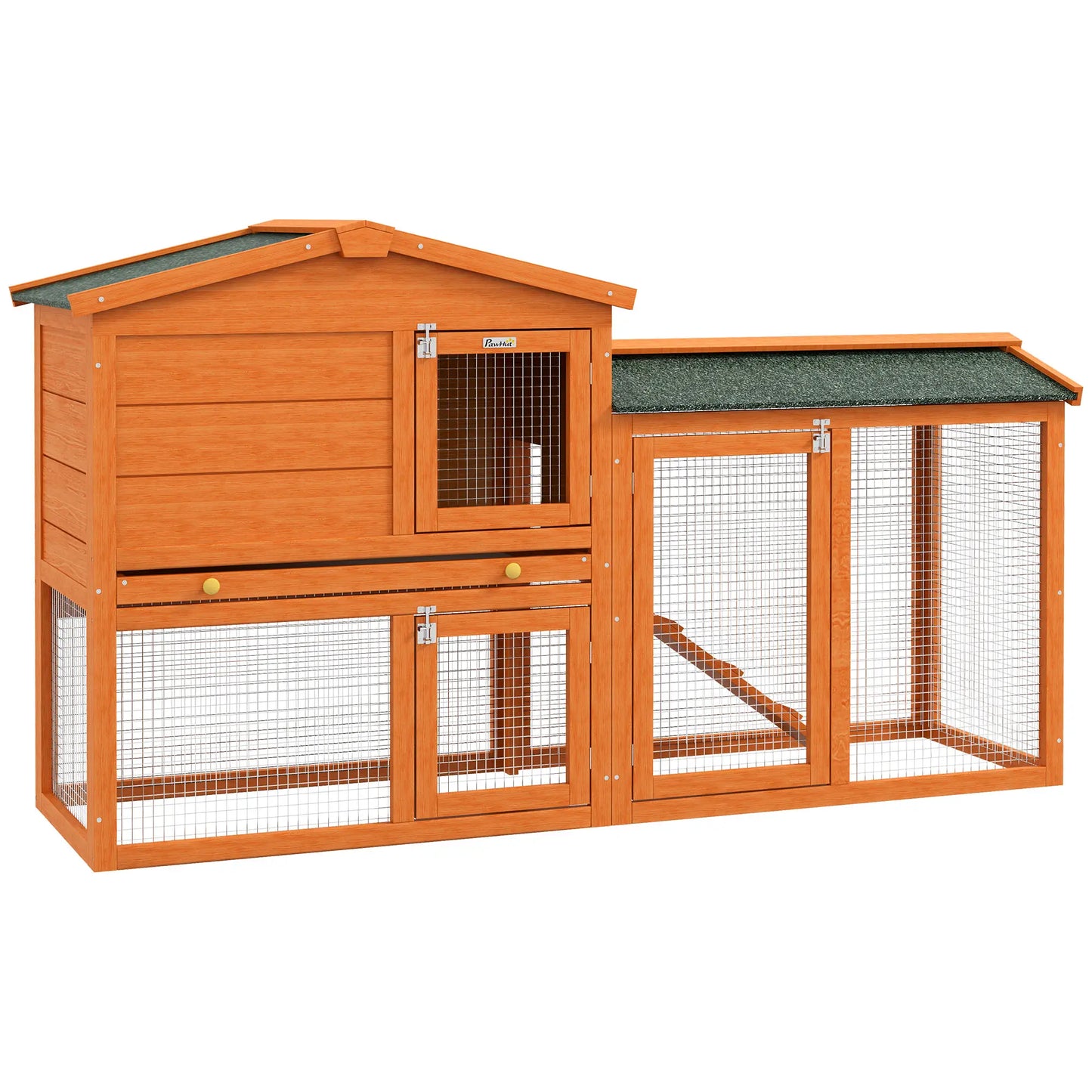 Two-Level Rabbit Hutch, Small Animal House, Pet Bunny Cage, Outdoor Run Rabbit Hutch at Gallery Canada