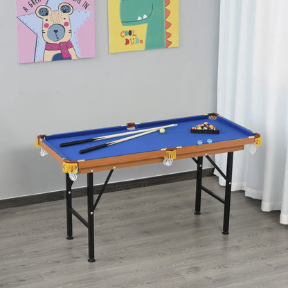 54.3"L Mini Pool Table, Portable, Includes Cues, Balls, Chalk, Rack, Blue Game Tables at Gallery Canada