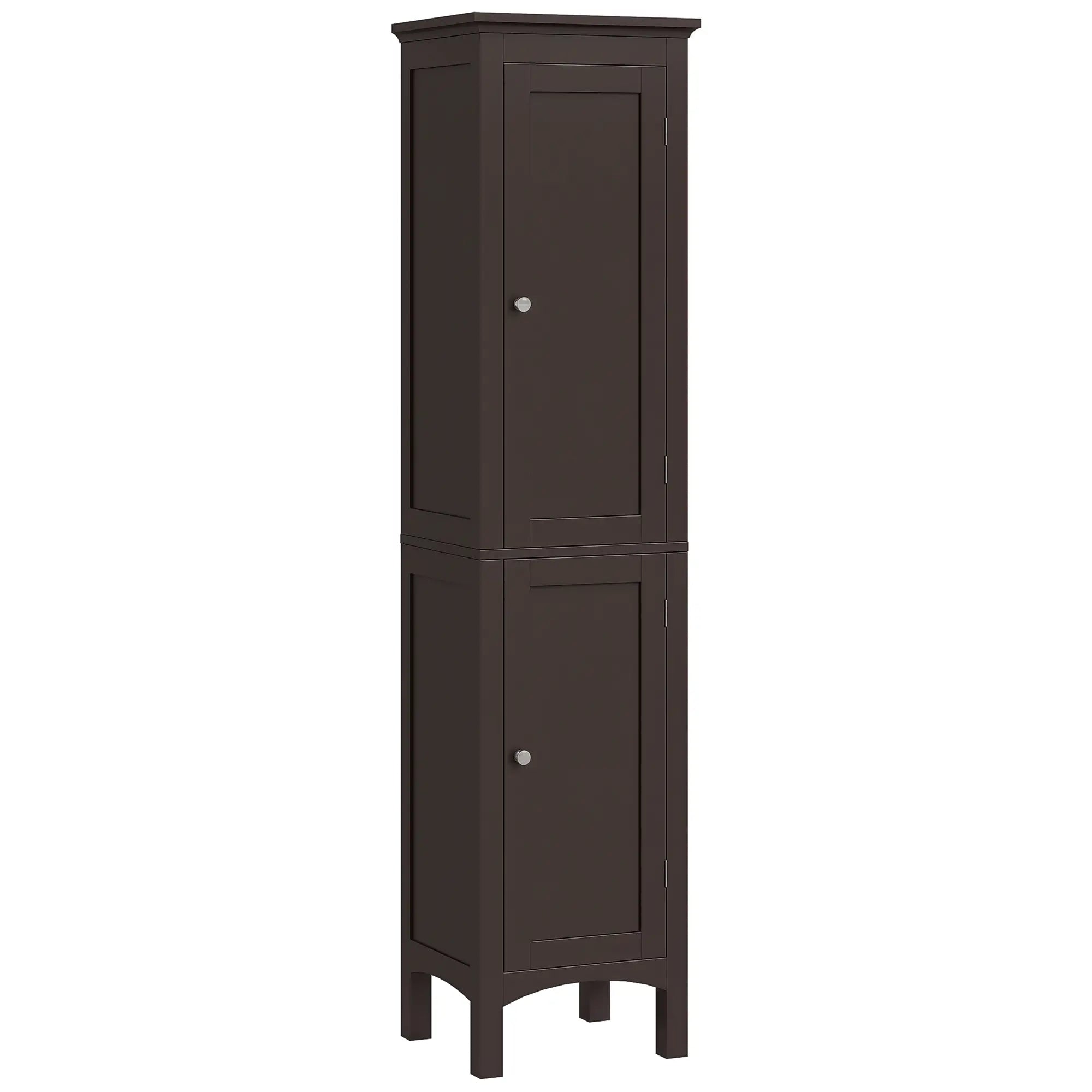 Tall Bathroom Cabinet, Freestanding Storage, Adjustable Shelves, 15
