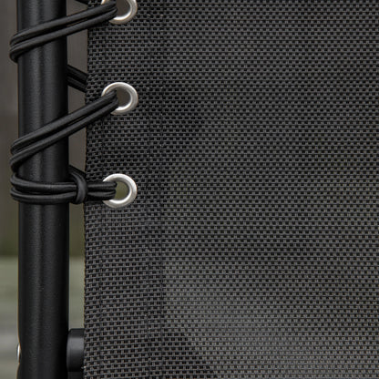 Outdoor Folding Lounge Chair, 4-Level Adjustable, Black Lounger Chairs at Gallery Canada