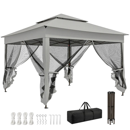 11' x 11' Pop Up Canopy Tent, Light Grey