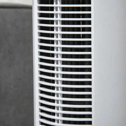 Freestanding Tower Fan, 3 Speed, 12h Timer, Oscillating, LED Panel, Remote, White Tower Fans at Gallery Canada