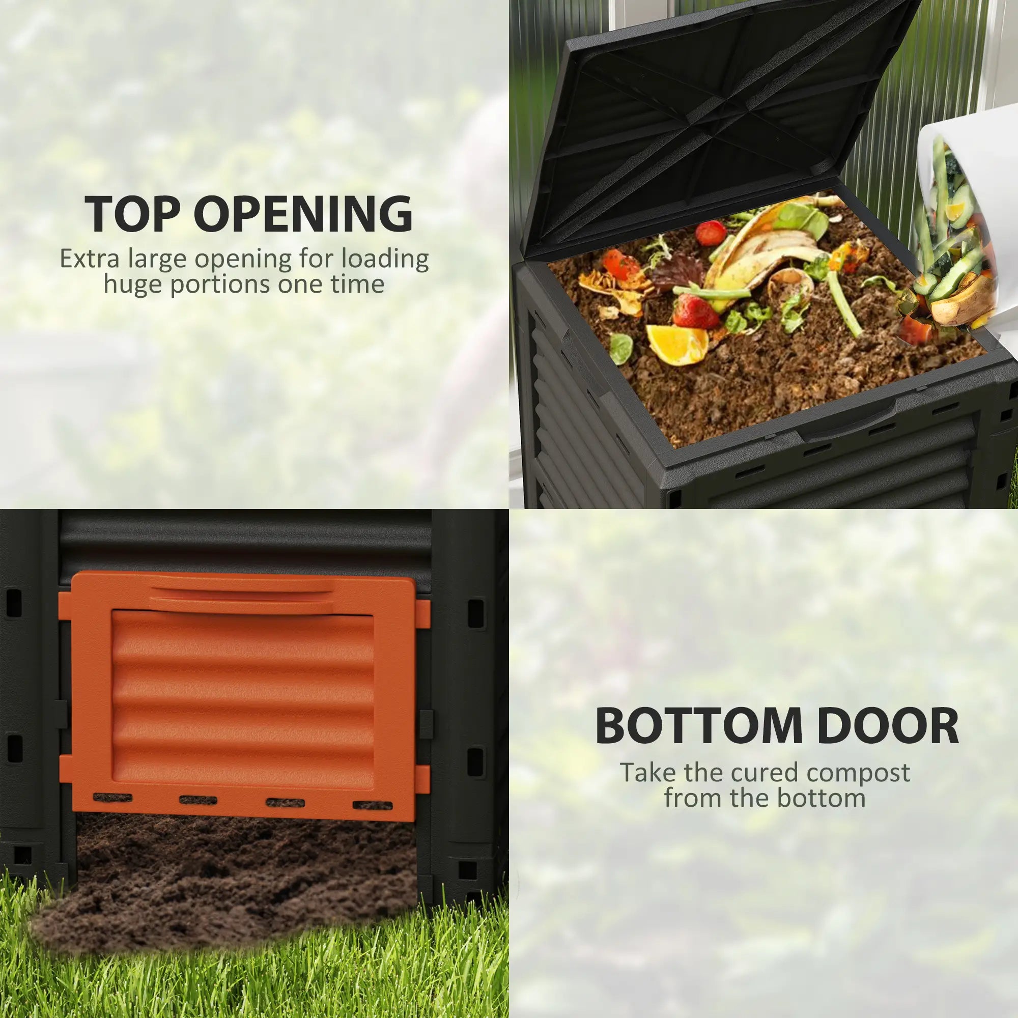 Outdoor Compost Bin, Fast Soil Creation, 80 Gallon, Orange Outdoor Compost Bin at Gallery Canada