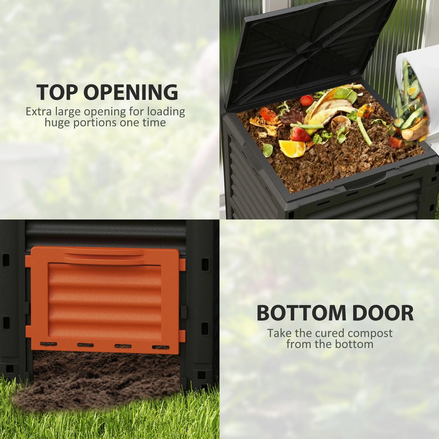 Outdoor Compost Bin, Fast Soil Creation, 80 Gallon, Orange Outdoor Compost Bin at Gallery Canada
