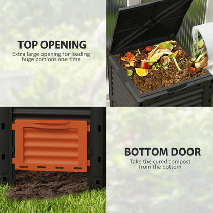 Outdoor Compost Bin, Fast Soil Creation, 80 Gallon, Orange Outdoor Compost Bin at Gallery Canada