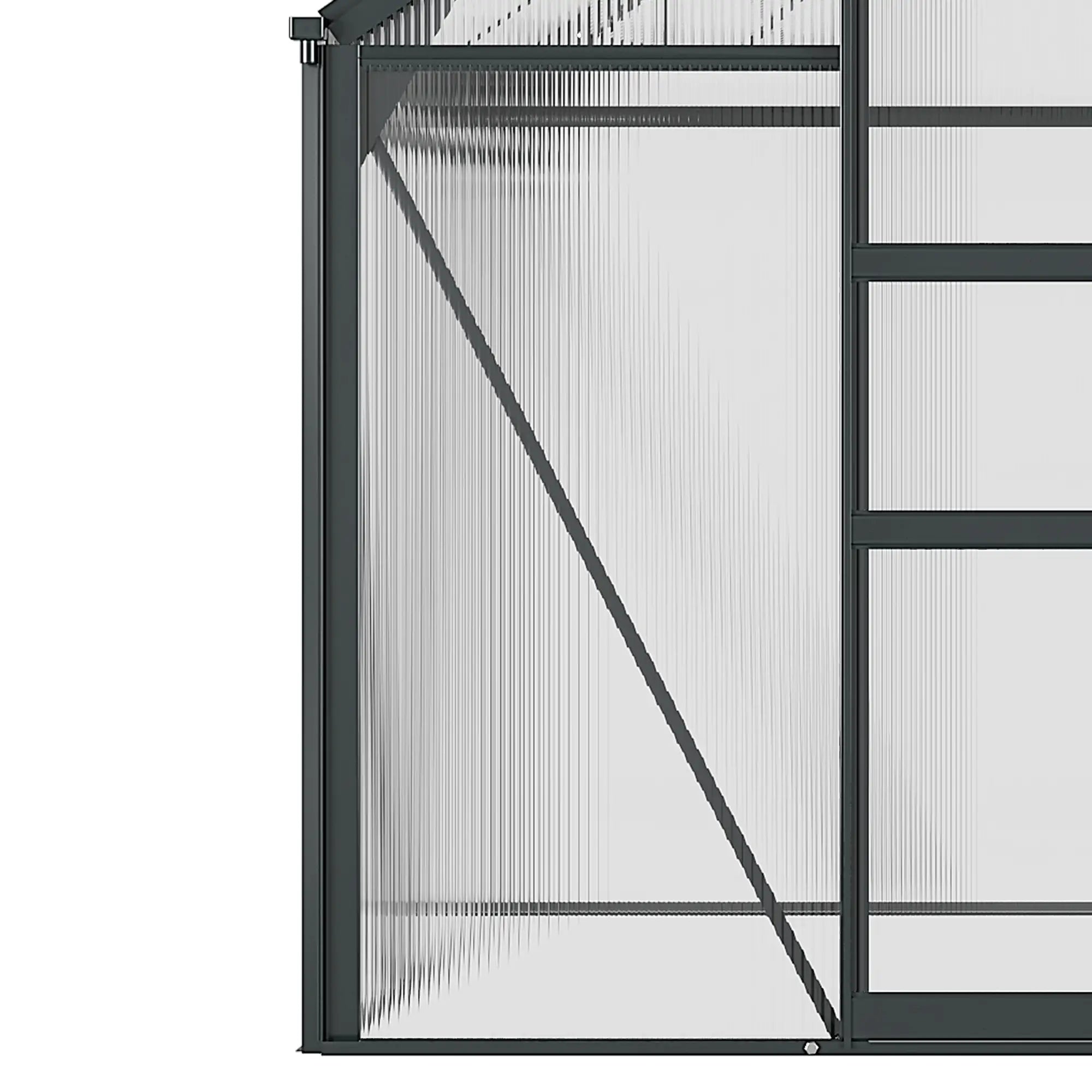 Greenhouse Kit, PC Board with Sliding Door, 6.2' x 6.3' x 6.6', Grey Walk In Greenhouses at Gallery Canada