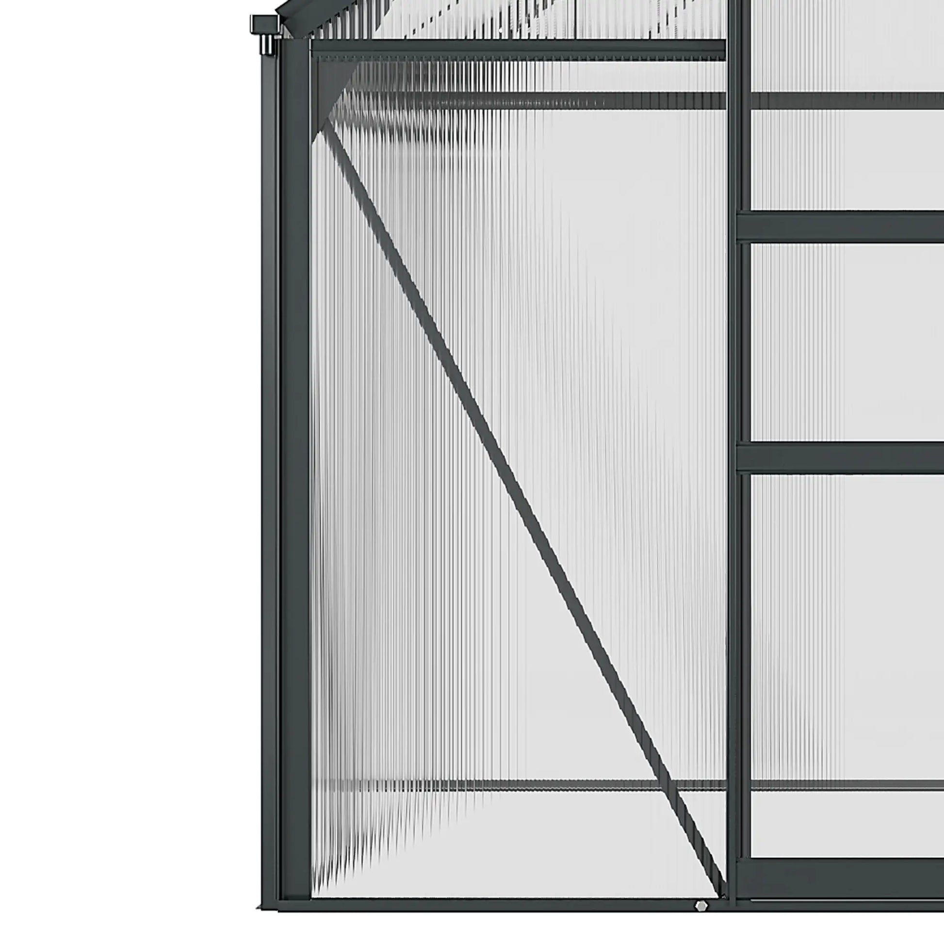 Greenhouse Kit, PC Board with Sliding Door, 6.2' x 6.3' x 6.6', Grey Walk In Greenhouses at Gallery Canada