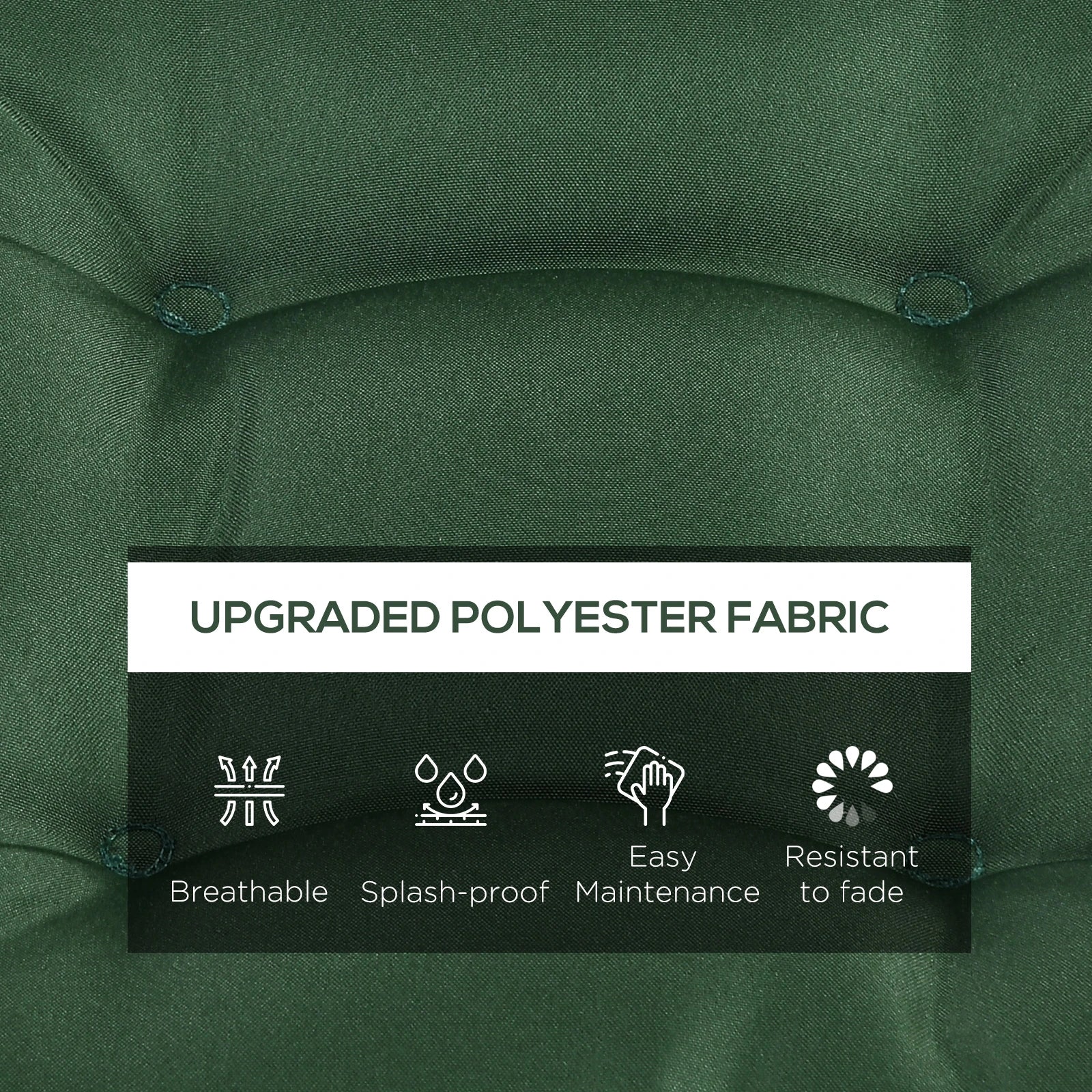 6-Piece Outdoor Patio Chair Cushion Set, Button Tufted, Dark Green Patio Chair Cushions at Gallery Canada