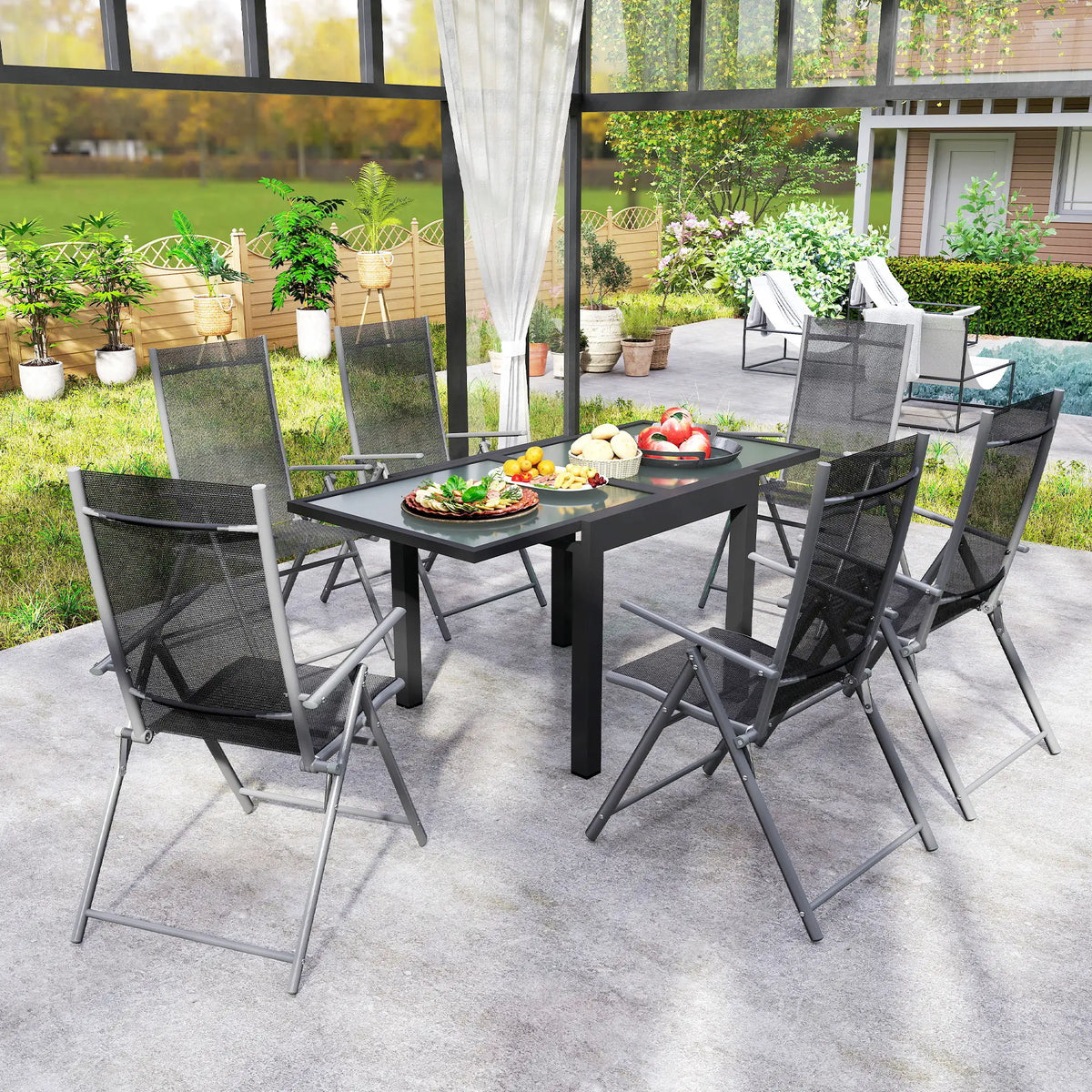 Extendable Patio Dining Table, Clear Patio Dinning Tables at Gallery Canada