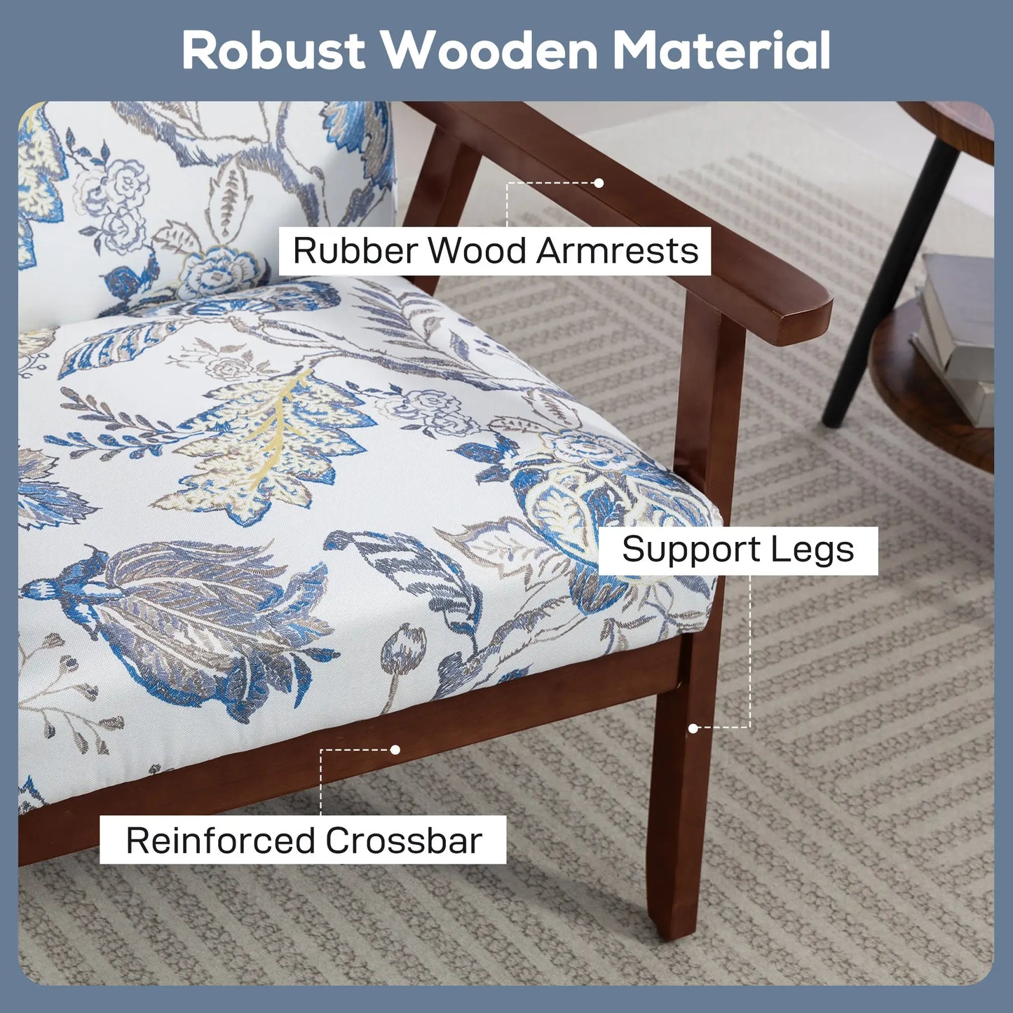 Modern Accent Chair, Upholstered Linen-Feel Armchair, Multicolored Accent Chairs at Gallery Canada