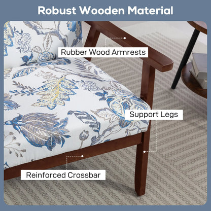 Modern Accent Chair, Upholstered Linen-Feel Armchair, Multicolored Accent Chairs at Gallery Canada