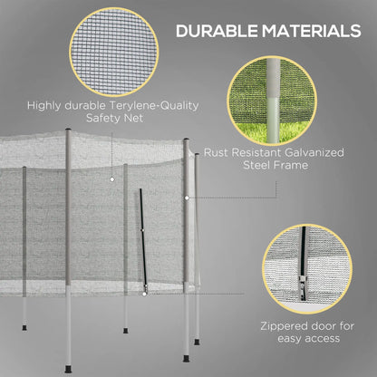 2FT Trampoline Net Enclosure, 8 Poles, Grey Trampolines at Gallery Canada