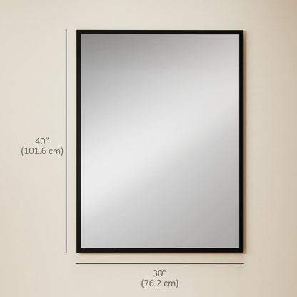 30" x 40" Black Rectangular Bathroom Mirror, Living Room Bedroom Entryway, Black Wall Mirrors at Gallery Canada