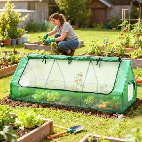 Portable Mini Greenhouse, Mesh Windows, 94.5