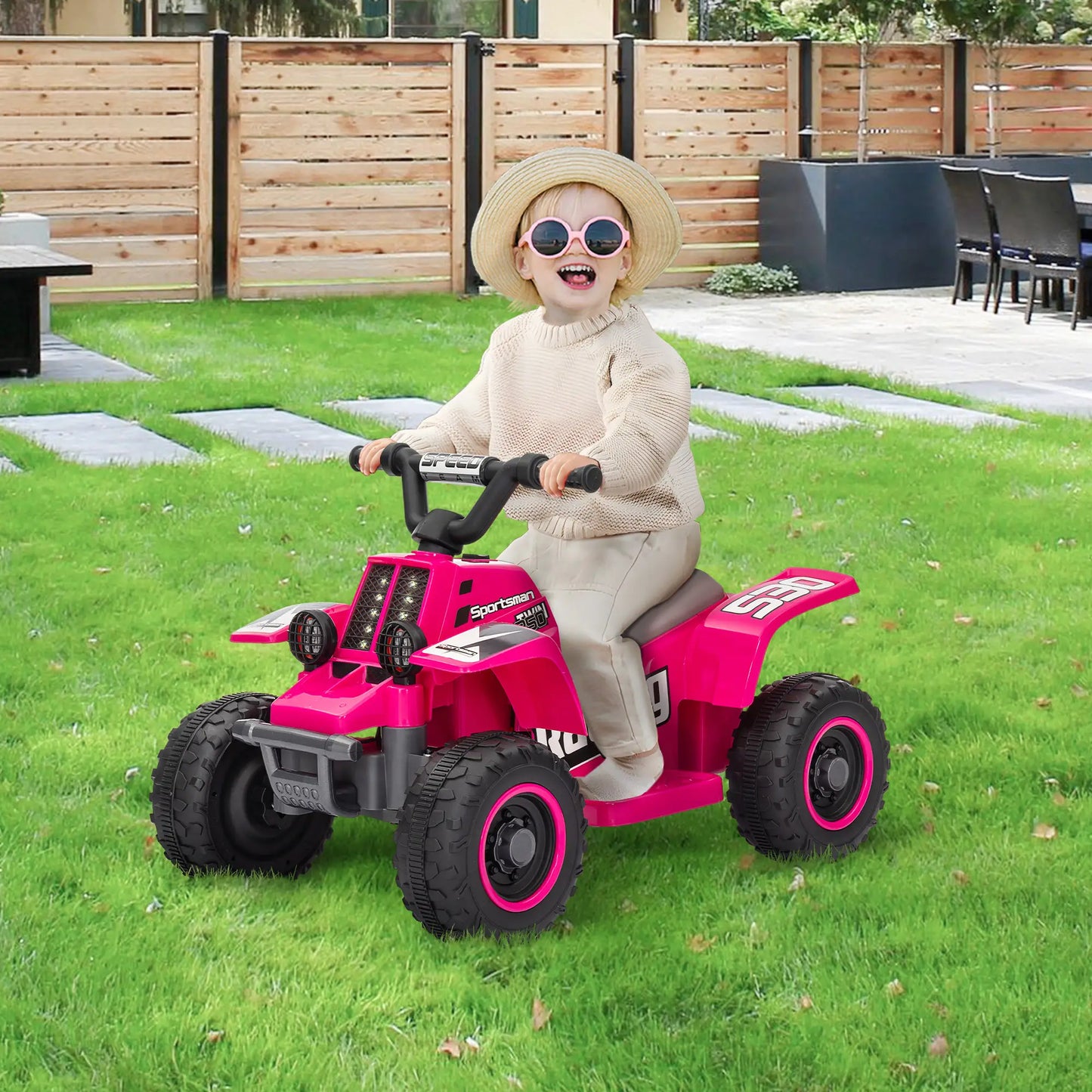 6V Kids ATV Quad, 4 Wheeler Electric Ride On Car, Pink Electric Toy Cars at Gallery Canada