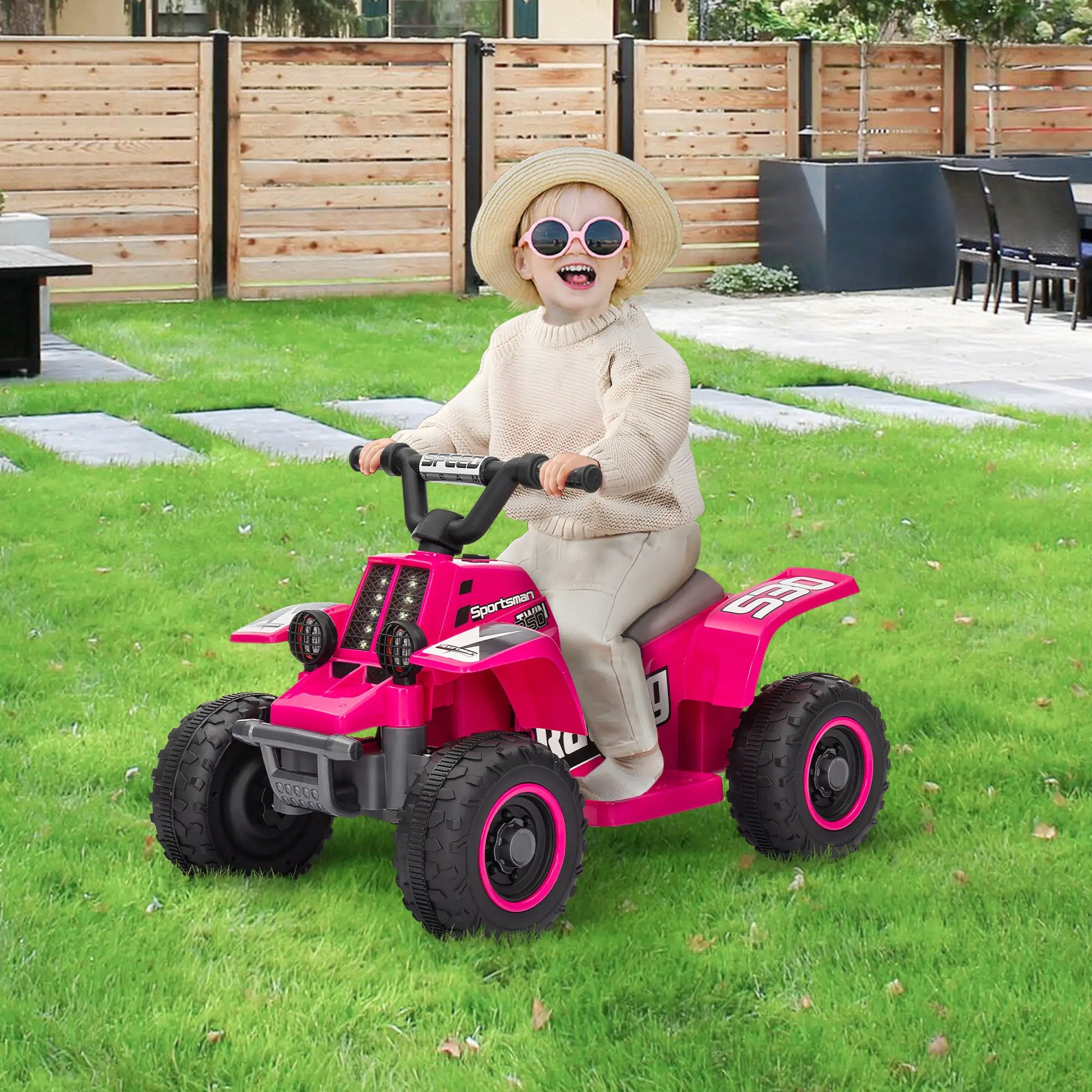 6V Kids ATV Quad, 4 Wheeler Electric Ride On Car, Pink Electric Toy Cars at Gallery Canada