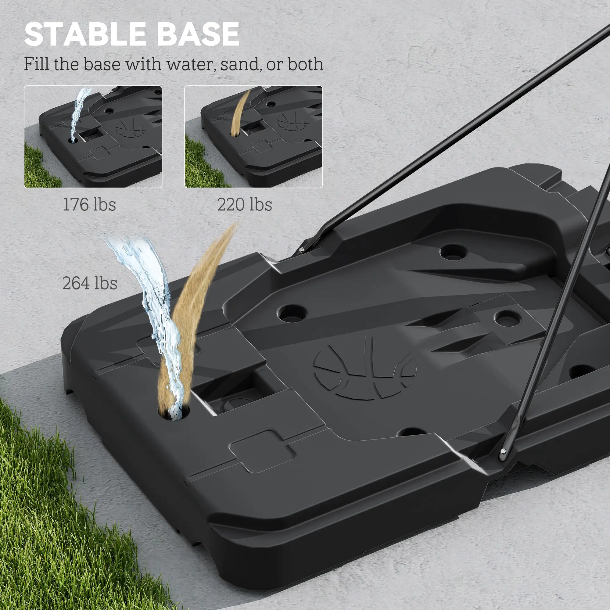 Portable Basketball Hoop, 7.5-10ft, 43