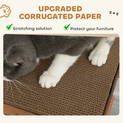 Multi-Level Cardboard Cat House, Corrugated Play Condo with Scratching Pads Cat Posts at Gallery Canada