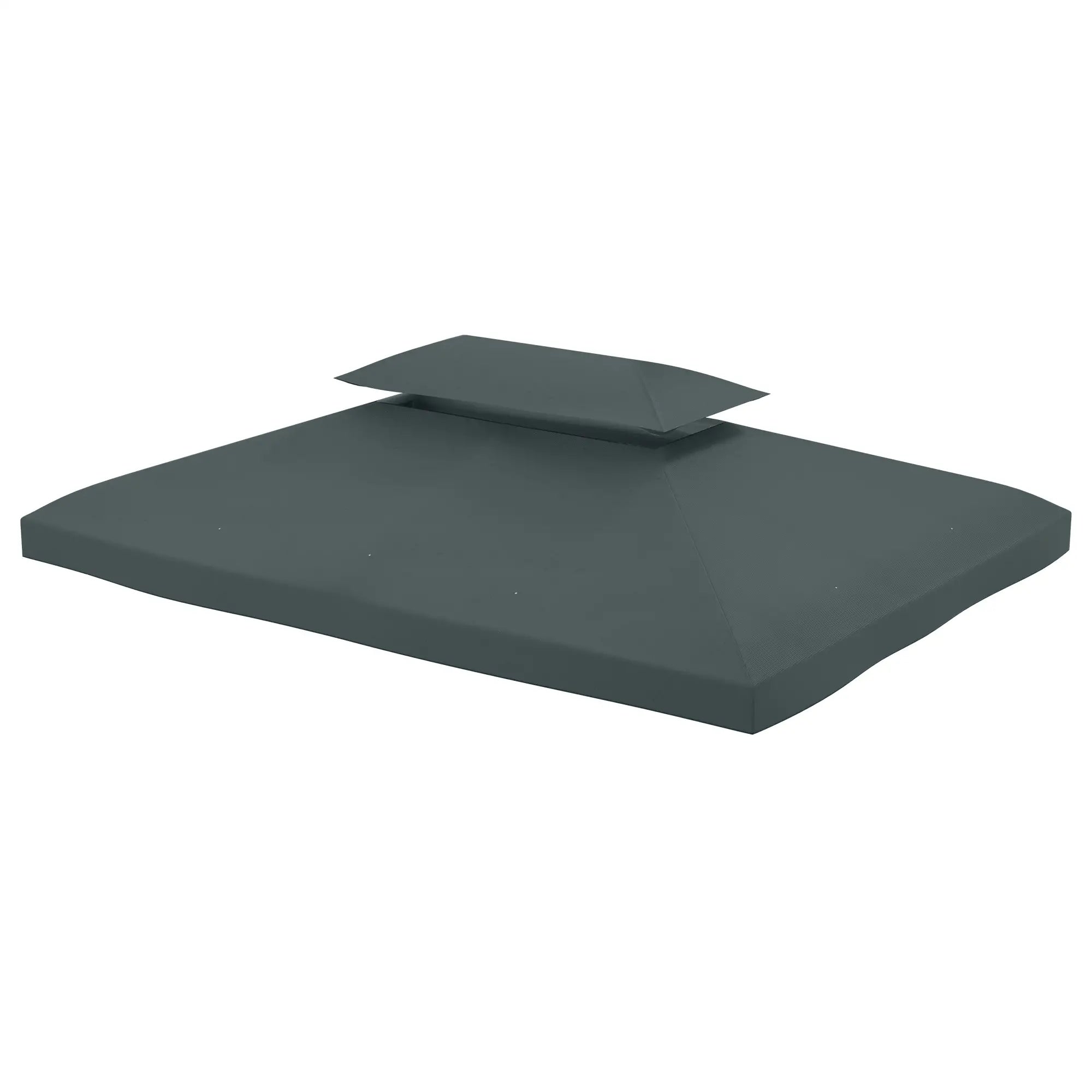 13' x 10' Gazebo Replacement Canopy, 2 Tier Top UV Cover, Grey Gazebo Canopy Replacement at Gallery Canada