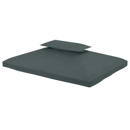 13' x 10' Gazebo Replacement Canopy, 2 Tier Top UV Cover, Grey Gazebo Canopy Replacement at Gallery Canada