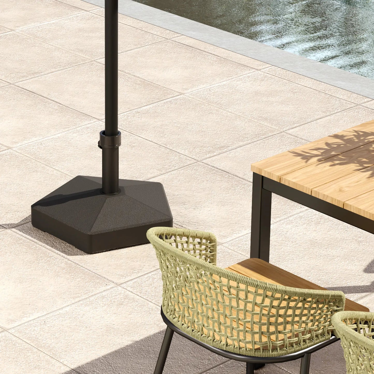 Heavy Duty Outdoor Umbrella Stand Base, Black Umbrella Bases at Gallery Canada