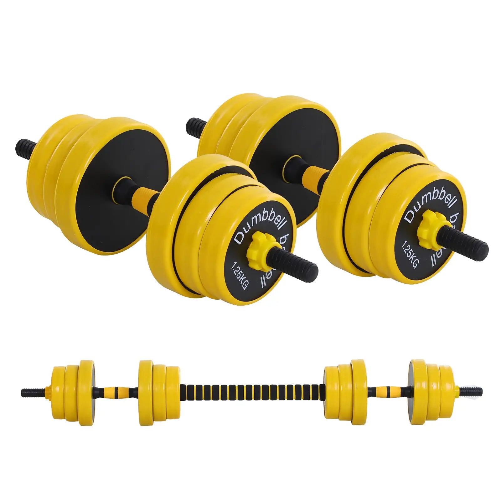 Adjustable Dumbbell Barbell Set 44lbs, Strength Training, Home Gym Dumbbells & Barbells at Gallery Canada
