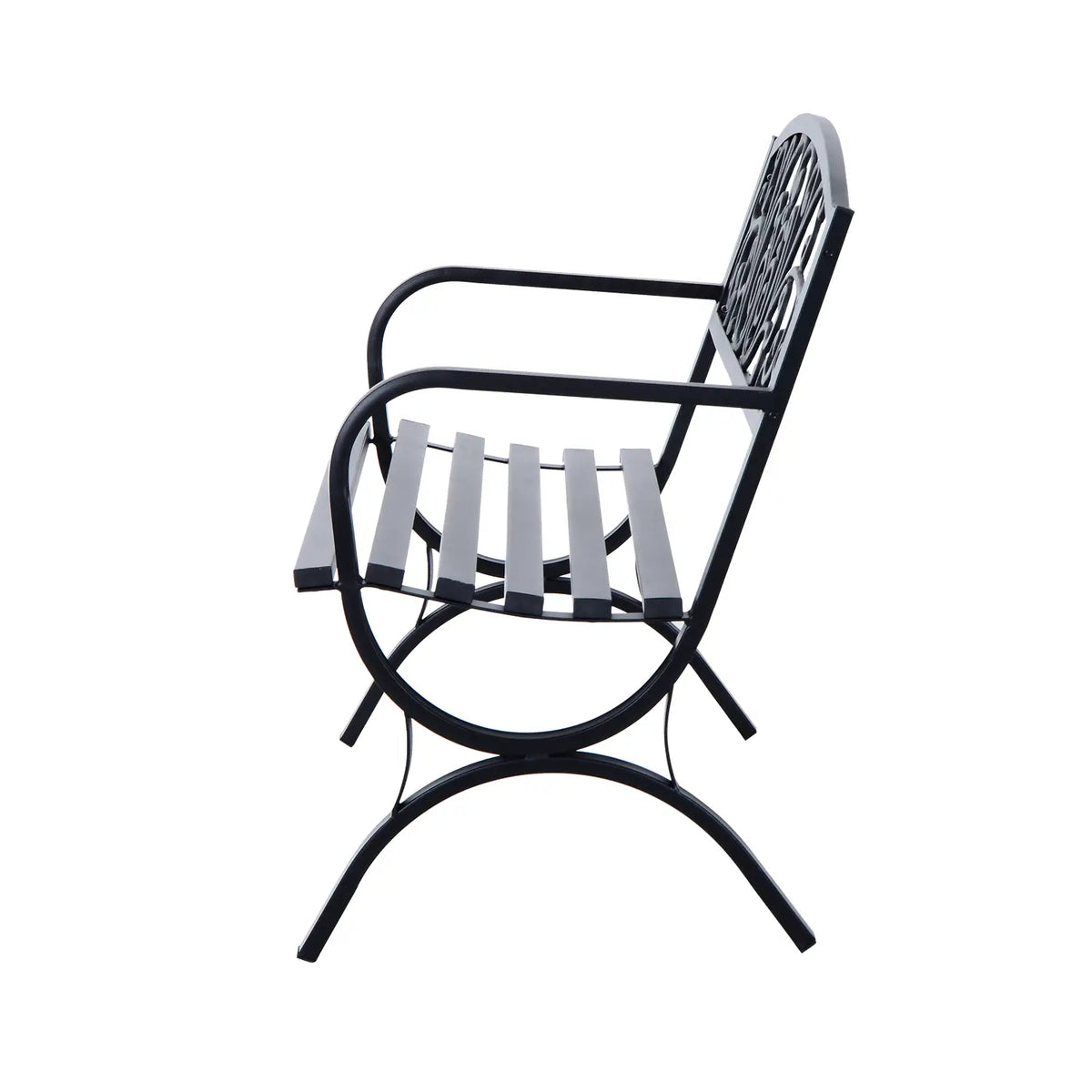 50" 2-Seater Garden Bench, Cast Iron Loveseat Outdoor Furniture Outdoor Benches at Gallery Canada