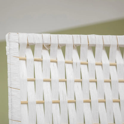 4 Panel Room Divider With Shelves, 6 FT Privacy Screen, White Room Dividers at Gallery Canada