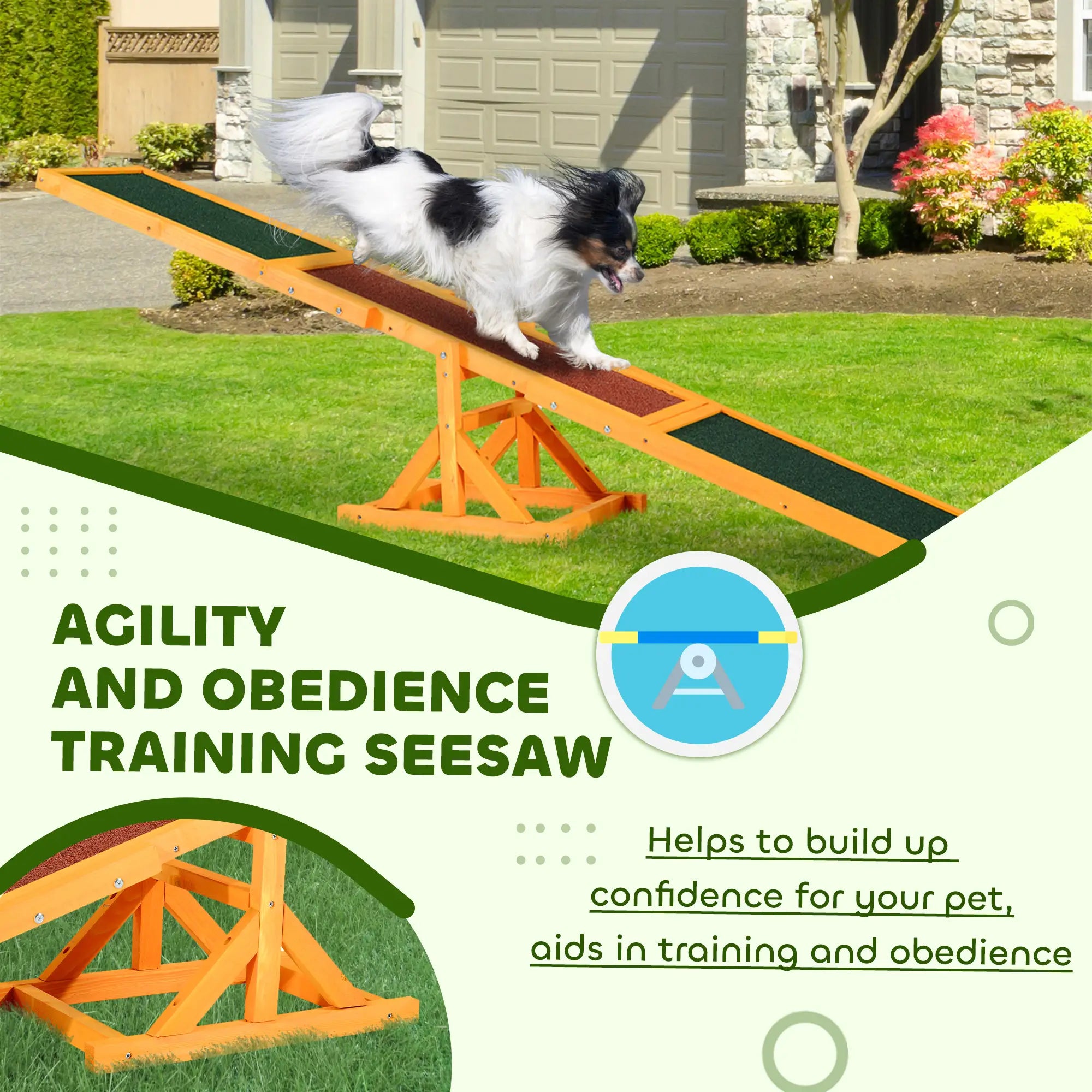 Wood Pet Seesaw Platform, Dog Agility Training Equipment, Weather Resistant Dog Agility Training Equipment at Gallery Canada