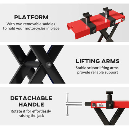 Motorcycle Scissor Lift Jack, 1100 lbs ATV Dirt Bike Stand, 3.7-15.7" Adjustable Height, Red Automotive at Gallery Canada