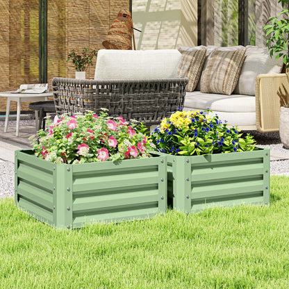 2' x 2' x 1' Raised Garden Bed, Galvanised Steel Frame, Light Green Raised Garden Beds at Gallery Canada