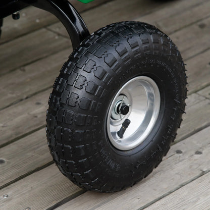 Steel Garden Cart, 10" Pneumatic Tires, Utility Wagon, 551 lbs Capacity Folding Garden Carts at Gallery Canada