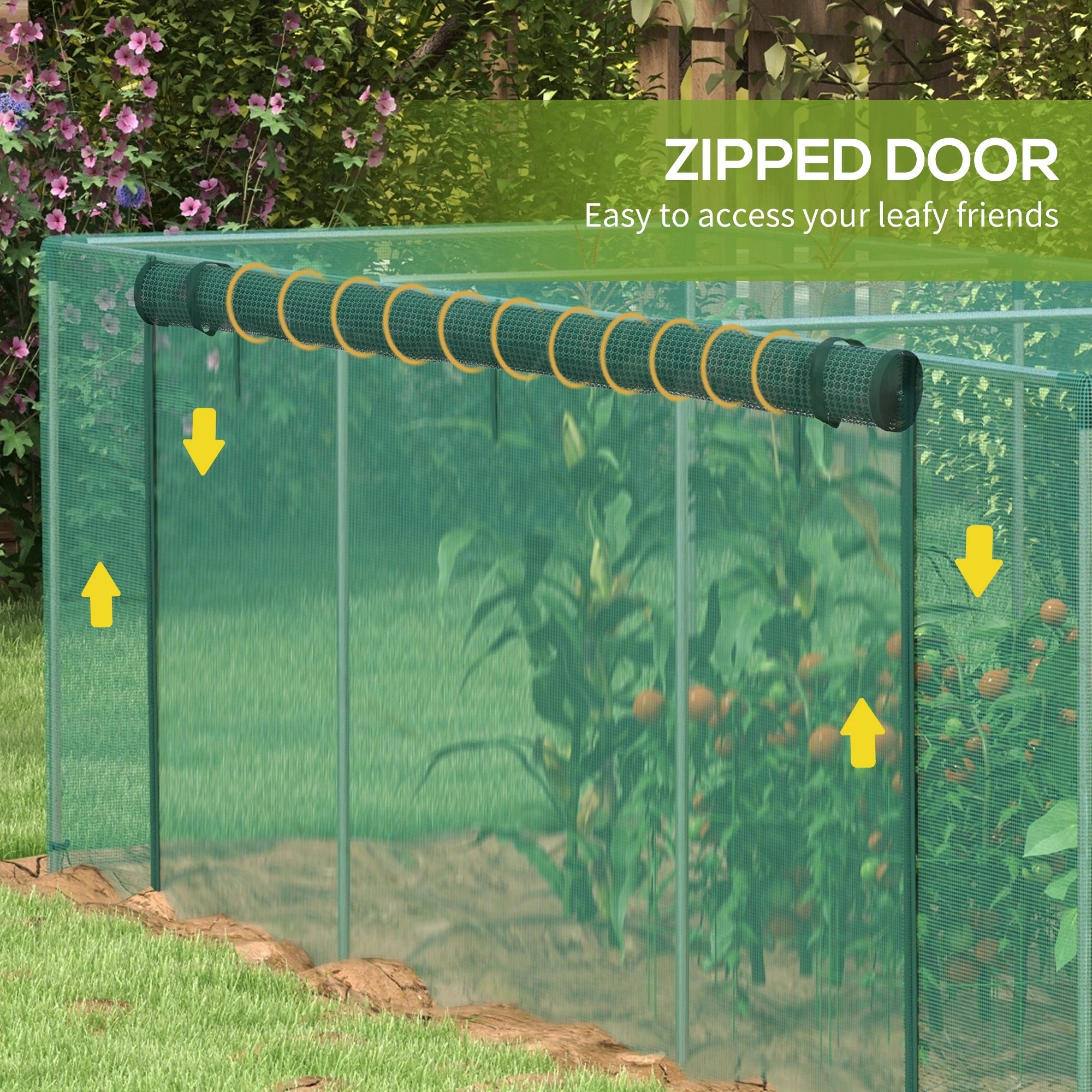 Galvanized Steel Crop Cage, Plant Protection Tent, 12' x 4', Green Walk In Greenhouses at Gallery Canada