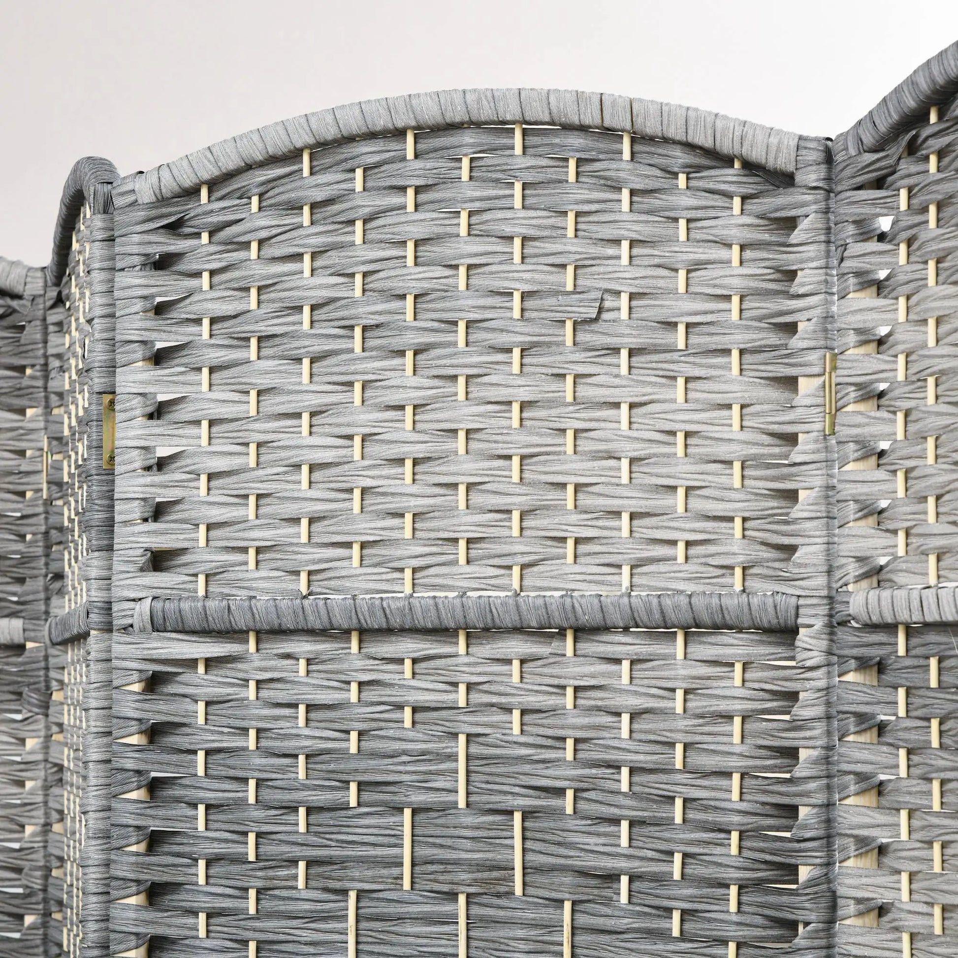 6 Ft Folding Room Divider, 4 Panel Privacy Screen, Mixed Grey Room Dividers at Gallery Canada