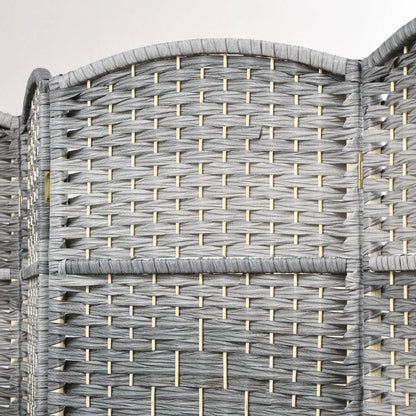 6 Ft Folding Room Divider, 4 Panel Privacy Screen, Mixed Grey Room Dividers at Gallery Canada