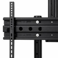 Support de télévision mobile roulant de 32 à 75 pouces, inclinaison, hauteur réglable, noir