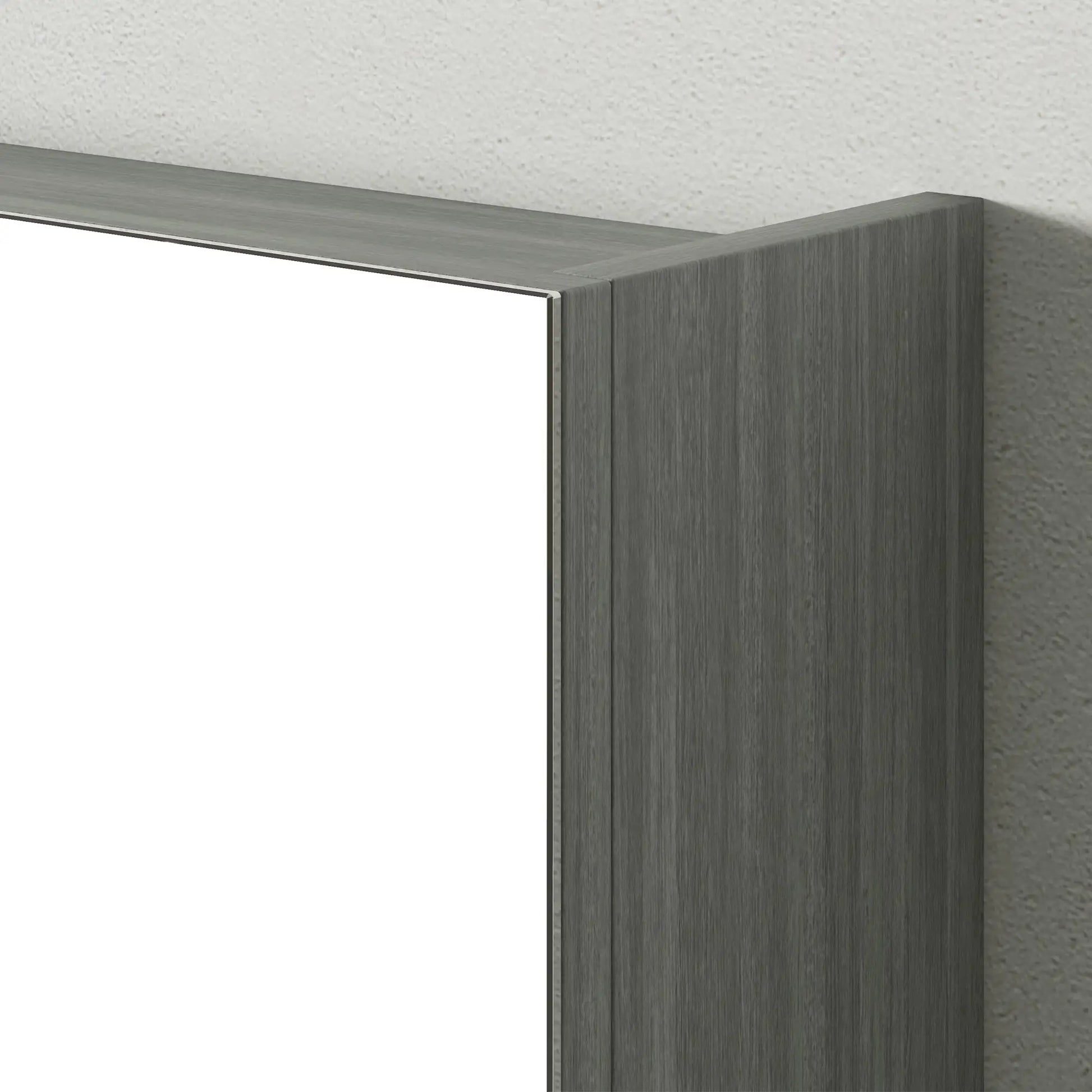 Wall Mount Mirrored Medicine Cabinet, Adjustable Shelf, Double Soft Closing Doors, Grey Mirror Medicine Cabinets at Gallery Canada