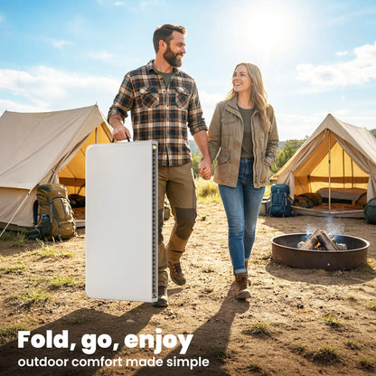 Heavy Duty Folding Picnic Table, 34" x 34", Indoor Outdoor Camping, White Picnic Tables & Camping Chairs at Gallery Canada