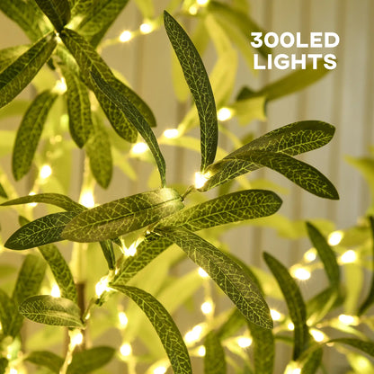 6ft LED Olive Tree, 300 Warm White Lights, Indoor, Green Artificial Tree Light at Gallery Canada