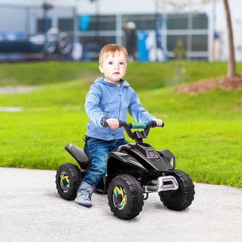 Kids Ride on ATV, 6V Battery Powered, for 18-36 Months, Black