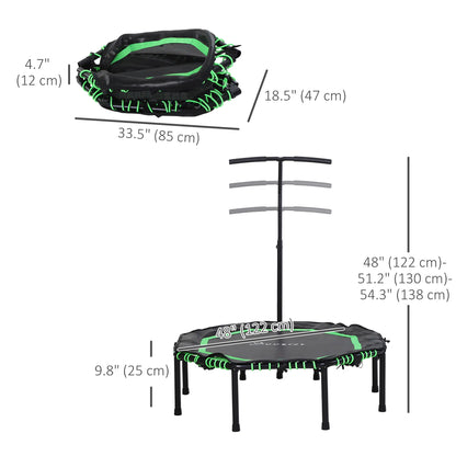 48" Foldable Trampoline with Adjustable Handle Bar, Green Trampolines at Gallery Canada