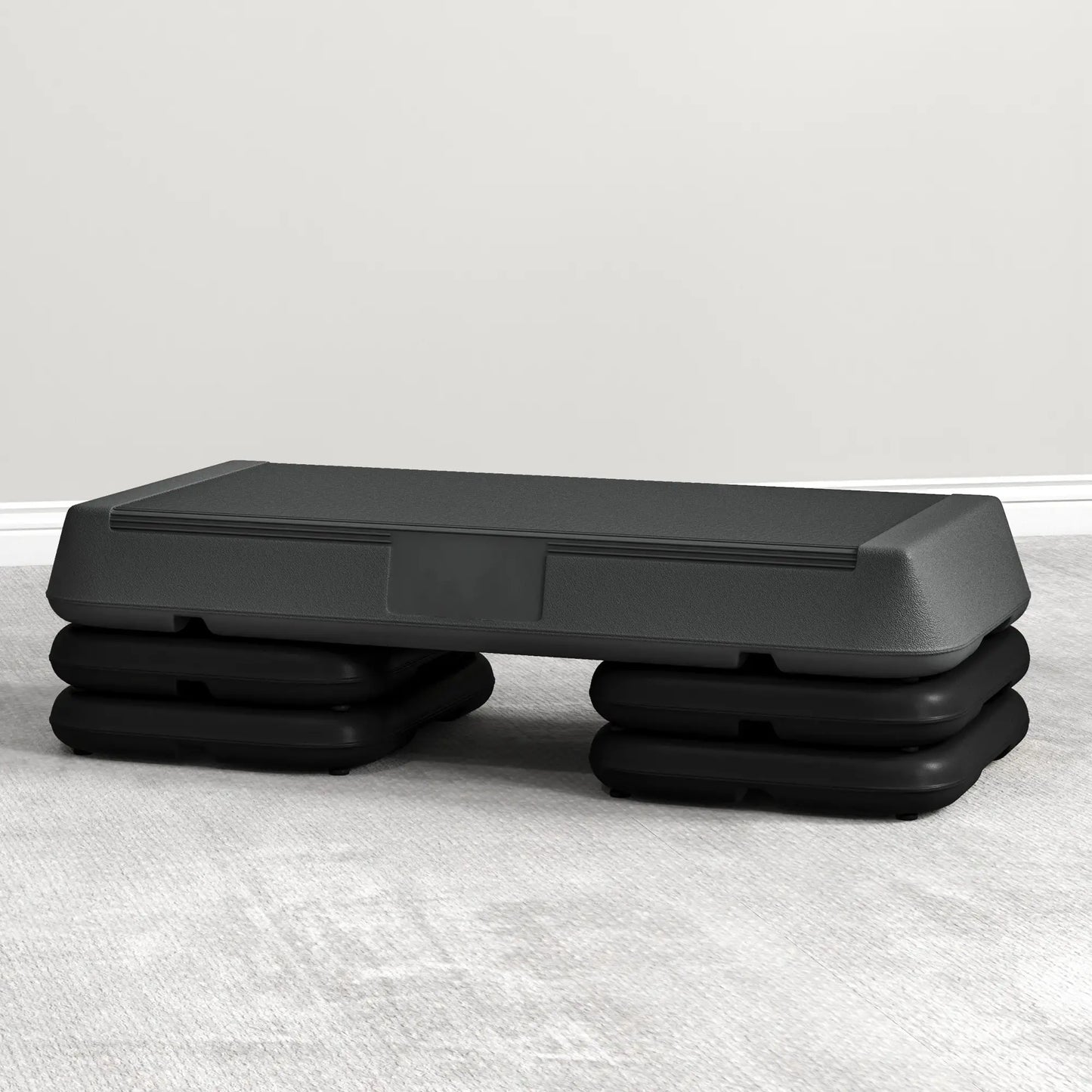 Adjustable Aerobic Stepper, 3-Level 4", 6", 8", 330lbs, Grey Aerobic Equipment at Gallery Canada