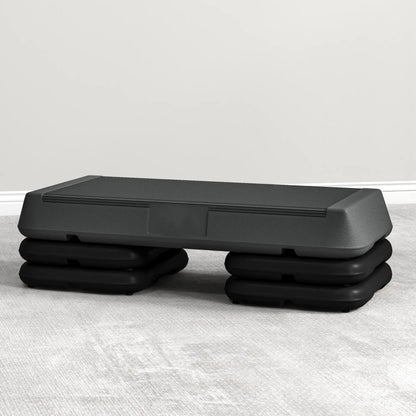Adjustable Aerobic Stepper, 3-Level 4", 6", 8", 330lbs, Grey Aerobic Equipment at Gallery Canada