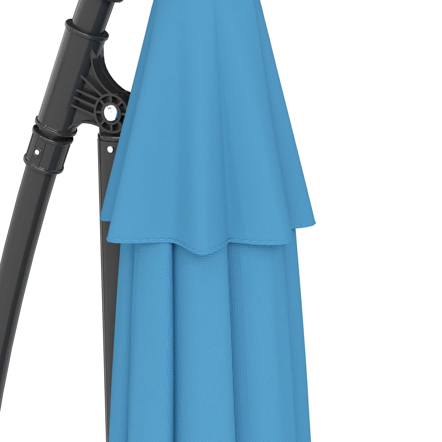10' Blue Deluxe Patio Umbrella, Offset Sunshade With Crank, Blue Offset Cantilever Umbrellas at Gallery Canada